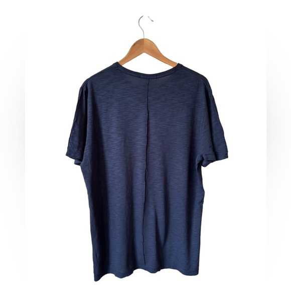 Robert Barakett Copperfield Short Sleeve Pin Tuck Crew Neck T Shirt Navy Size L - Picture 3 of 10